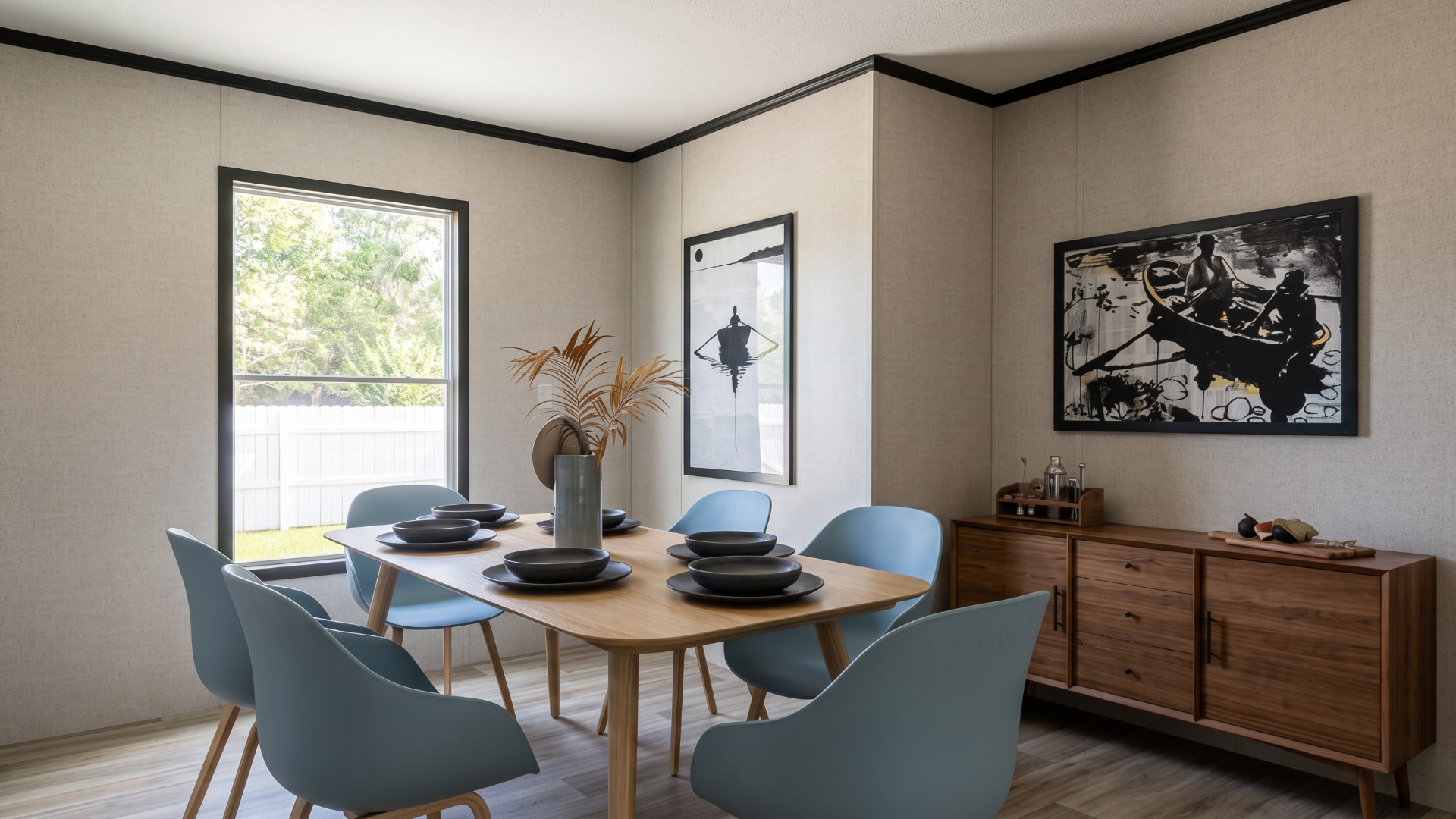 Comedor de la casa móvil Sabina 32x56