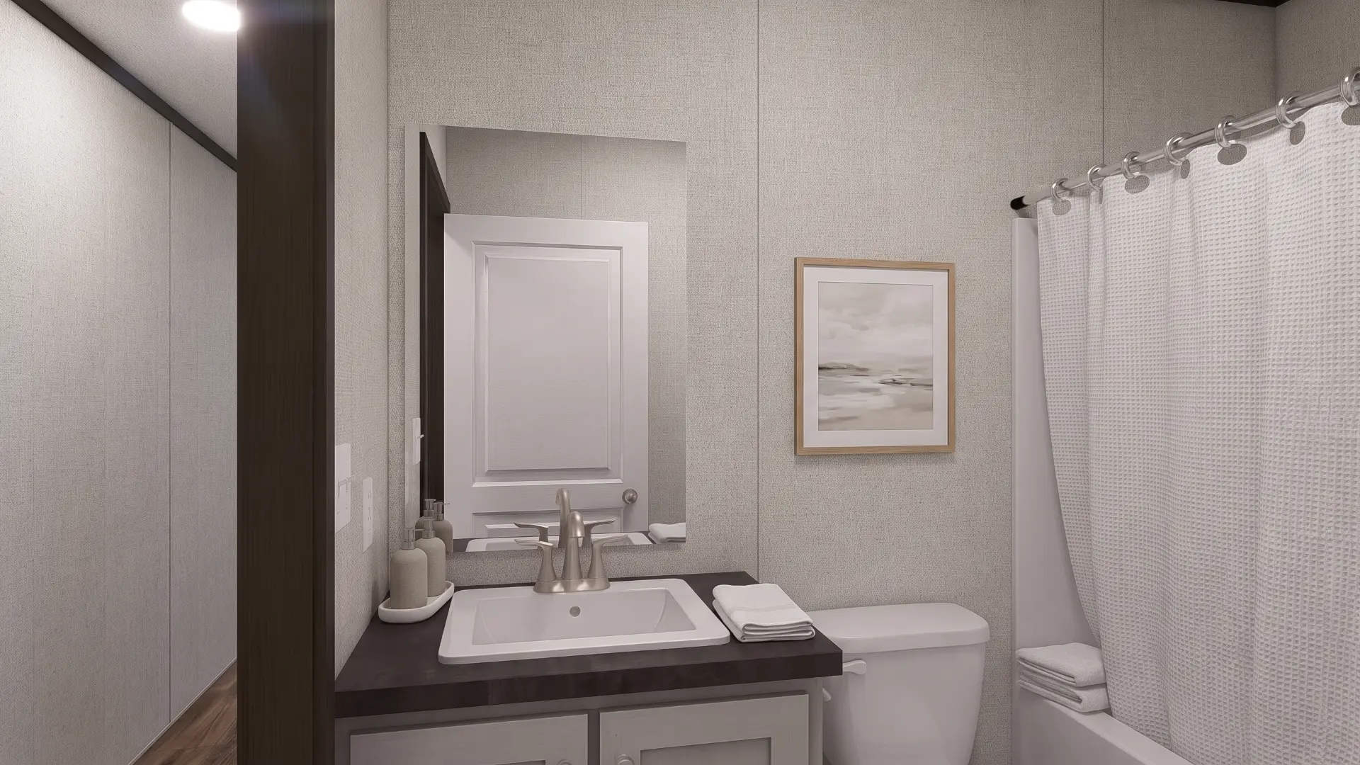 Baño secundario de la casa móvil nueva Bianca 16x66