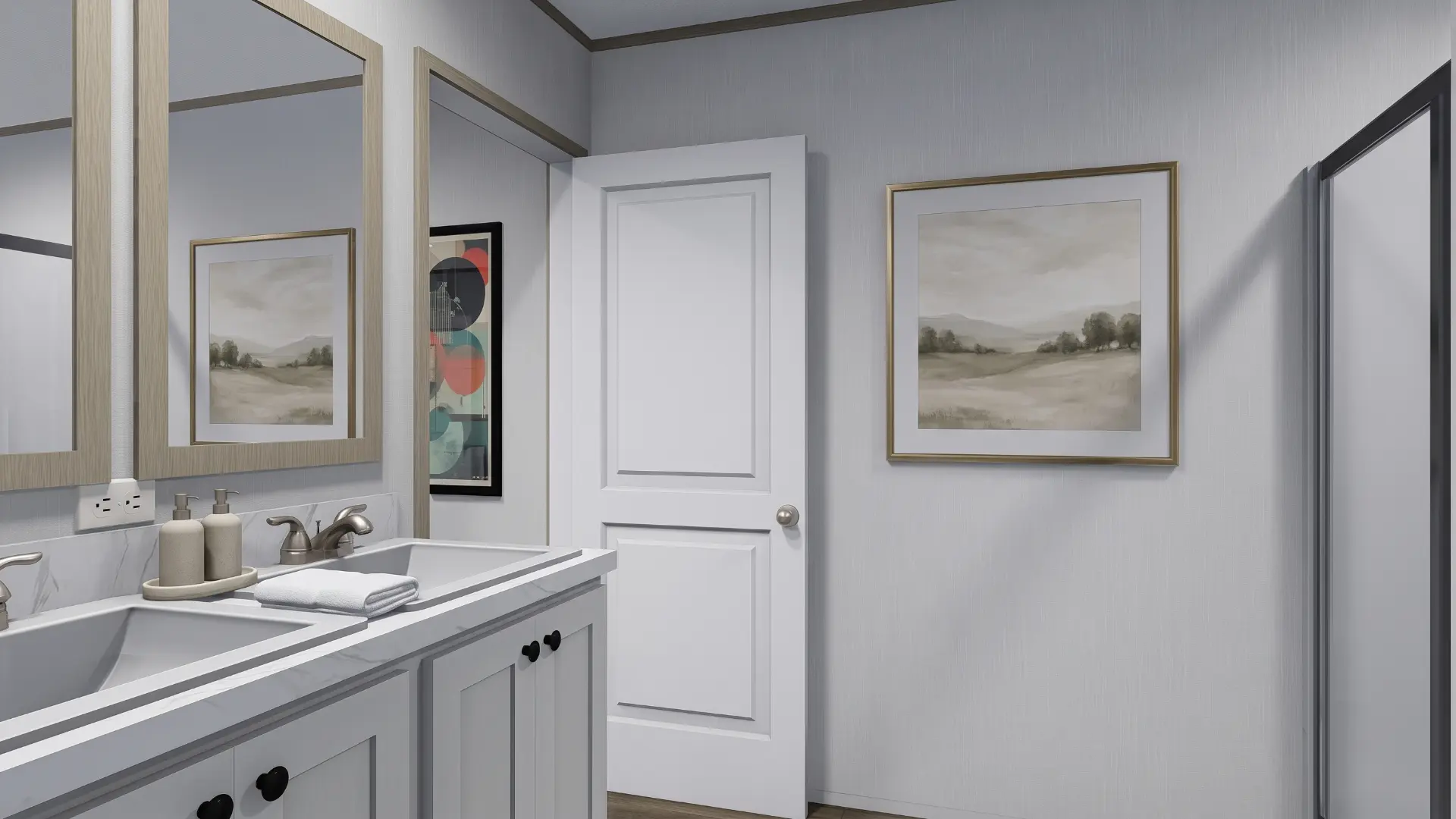 Marina 28x40 primary bathroom with shower