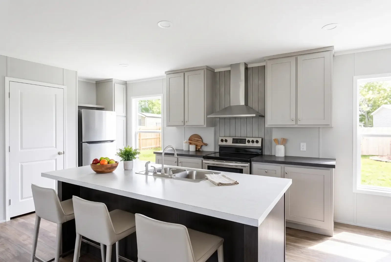 Cocina con isla de la casa móvil Empower 32x68