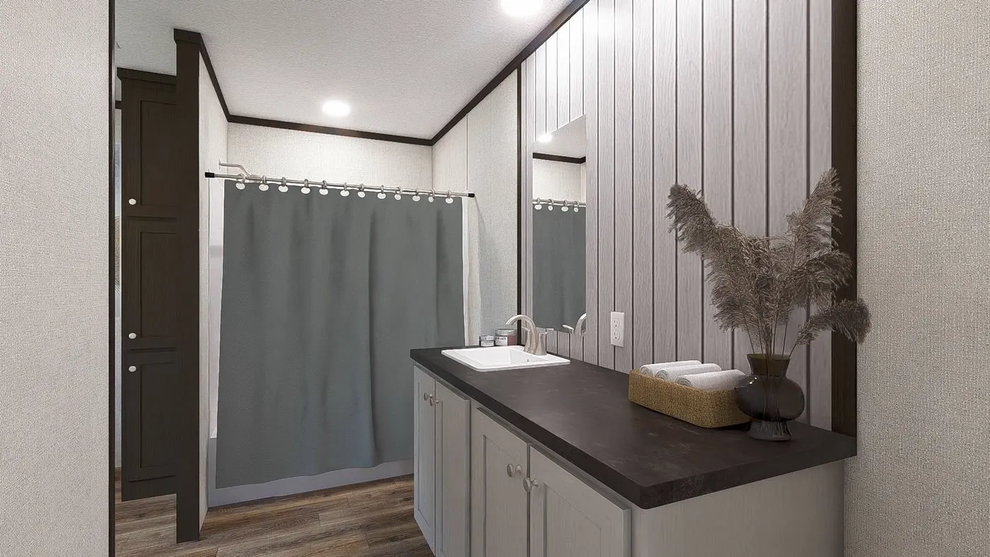 Baño principal de la casa móvil Glimpse 28x52