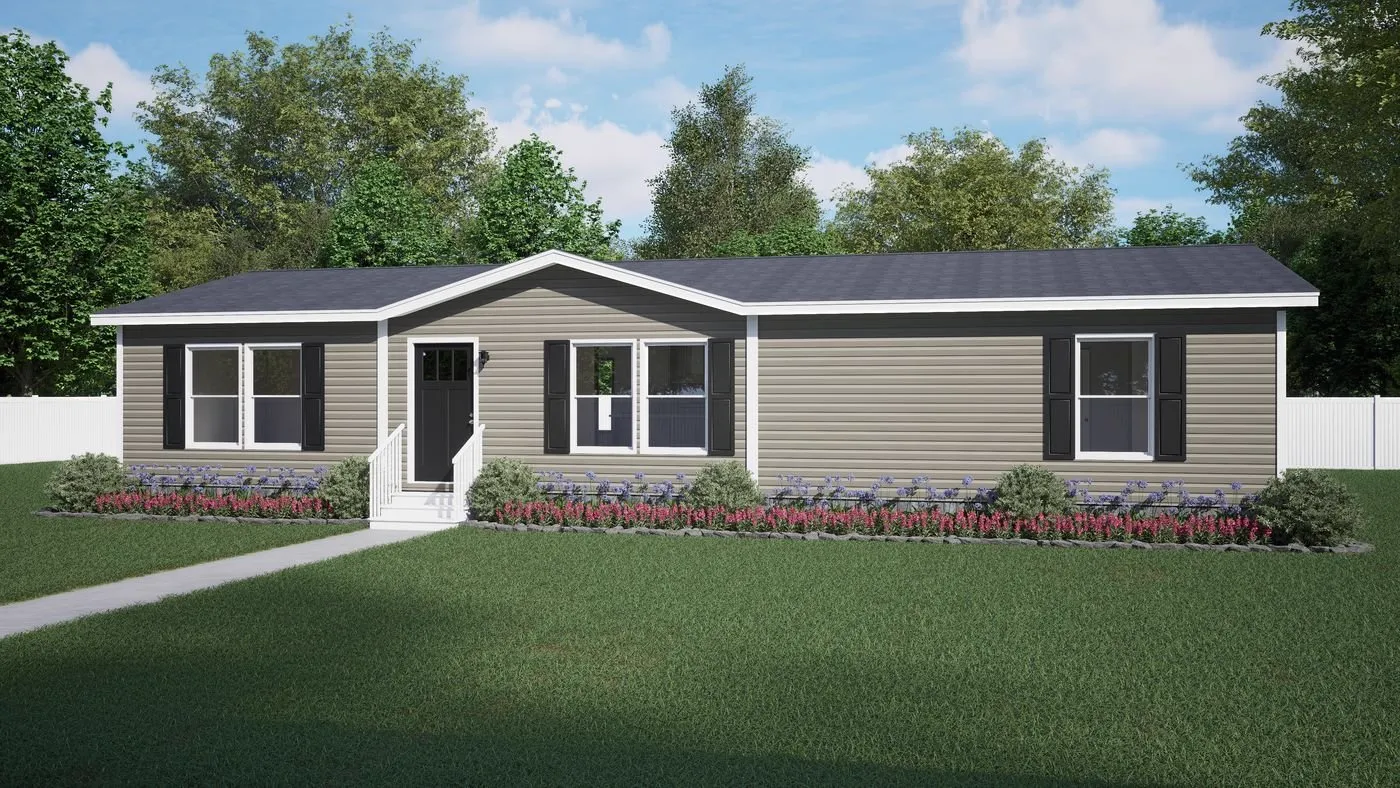 Casa prefabricada modelo Reveal 28x56 instalada en un terreno en Georgia