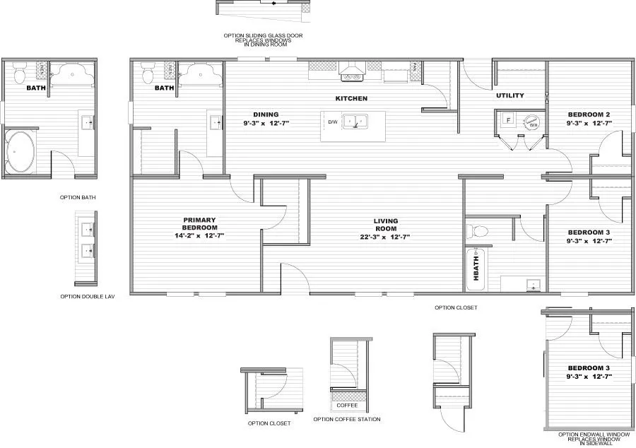 Plano de la casa móvil Reveal 28x56