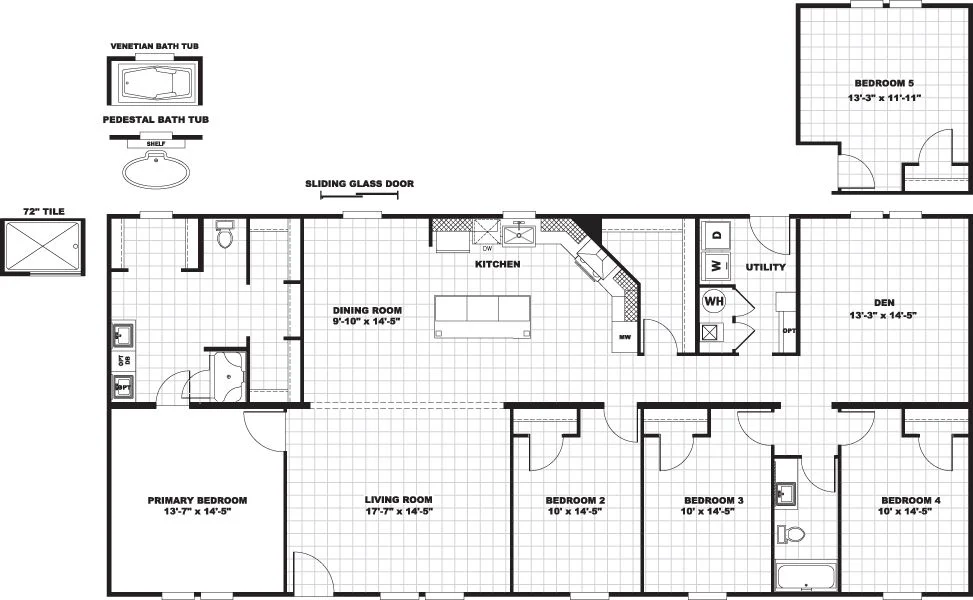 Plano de la casa móvil Vision 32x68
